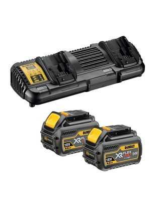 DeWALT DCB132T2 set duolader met 18V/54V 6,0Ah accu's