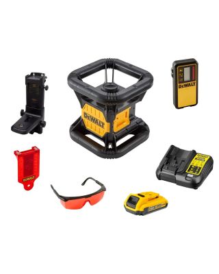 DeWALT DCE074D2R roterende laser rood 18V 2,0Ah + accessoires