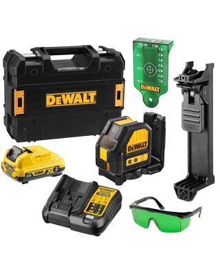 DeWALT DCE088D1G kruislijnlaser groen 10,8V 2,0Ah + koffer