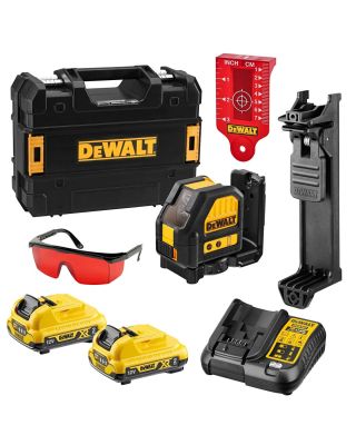 DeWALT DCE088D2R kruislijnlaser rood 10,8V 2,0Ah + koffer