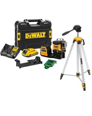 DeWALT DCE089D1G kruislijnlaser groen 360° 10,8V 2,0Ah + statief en TSTAK