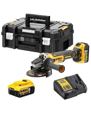 DeWALT DCG405P2 accu haakse slijper 125 mm 18V 5,0Ah + TSTAK