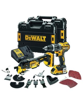 DeWALT DCK208D2T set accuklopboor en multitool + koffers - 18V 2,0Ah