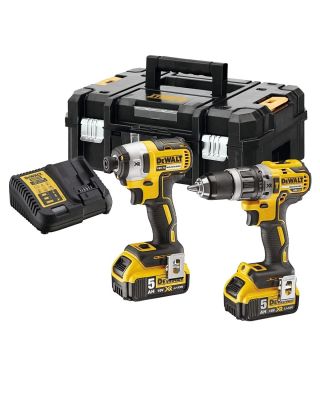 DeWALT DCK266P2T accuklopboormachine + slagschroevendraaier - 2x 18V 5,0Ah + TStak koffer