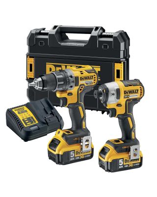 DeWALT DCK268P2T accuboormachine + slagschroevendraaier - 2x 18V 5,0Ah + TStak koffer