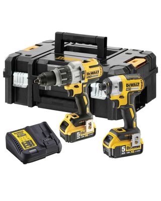 DeWALT DCK276P2T set accuklopboor + slagschroevendraaier - 18V 5,0Ah + TSTAK