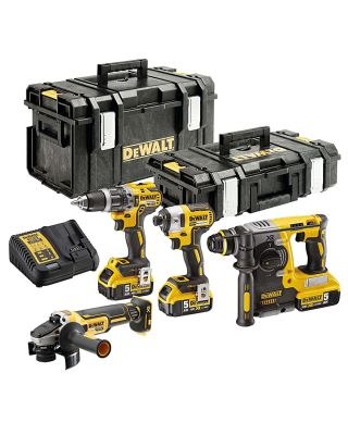 DeWALT DCK422P3 combiset 4-delig - 3x 18V 5,0Ah + ToughSystem