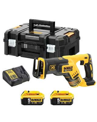 DeWALT DCS367P2 accu reciprozaag 18V 5,0Ah + TSTAK koffer