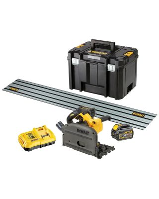 DeWALT DCS520T2R accu invalzaag 165 mm 54V 6,0Ah + geleiderail en TSTAK koffer