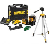 DeWALT DCE089D1G kruislijnlaser groen 360° 10,8V 2,0Ah + statief en TSTAK