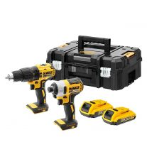 DeWALT DCK2060D2T accu combiset 18V 2,0Ah Li-Ion + TSTAK koffer