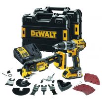 DeWALT DCK208D2T set accuklopboor en multitool + koffers - 18V 2,0Ah