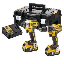 DeWALT DCK266P2T accuklopboormachine + slagschroevendraaier - 2x 18V 5,0Ah + TStak koffer