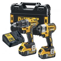 DeWALT DCK268P2T accuboormachine + slagschroevendraaier - 2x 18V 5,0Ah + TStak koffer