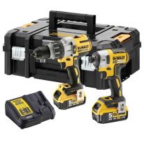 DeWALT DCK276P2T set accuklopboor + slagschroevendraaier - 18V 5,0Ah + TSTAK