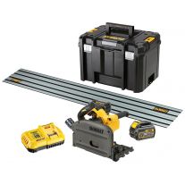 DeWALT DCS520T2R accu invalzaag 165 mm 54V 6,0Ah + geleiderail en TSTAK koffer