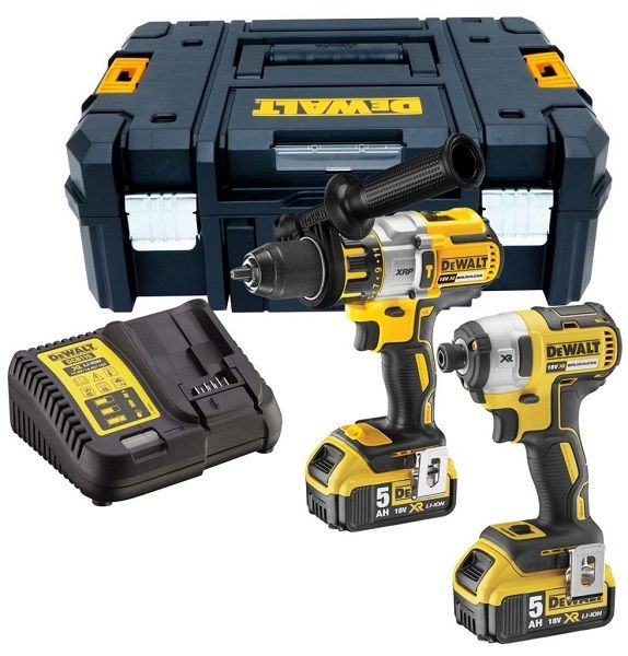 DeWALT DCK276P2T set accuklopboor + slagschroevendraaier - 18V 5,0Ah + TSTAK