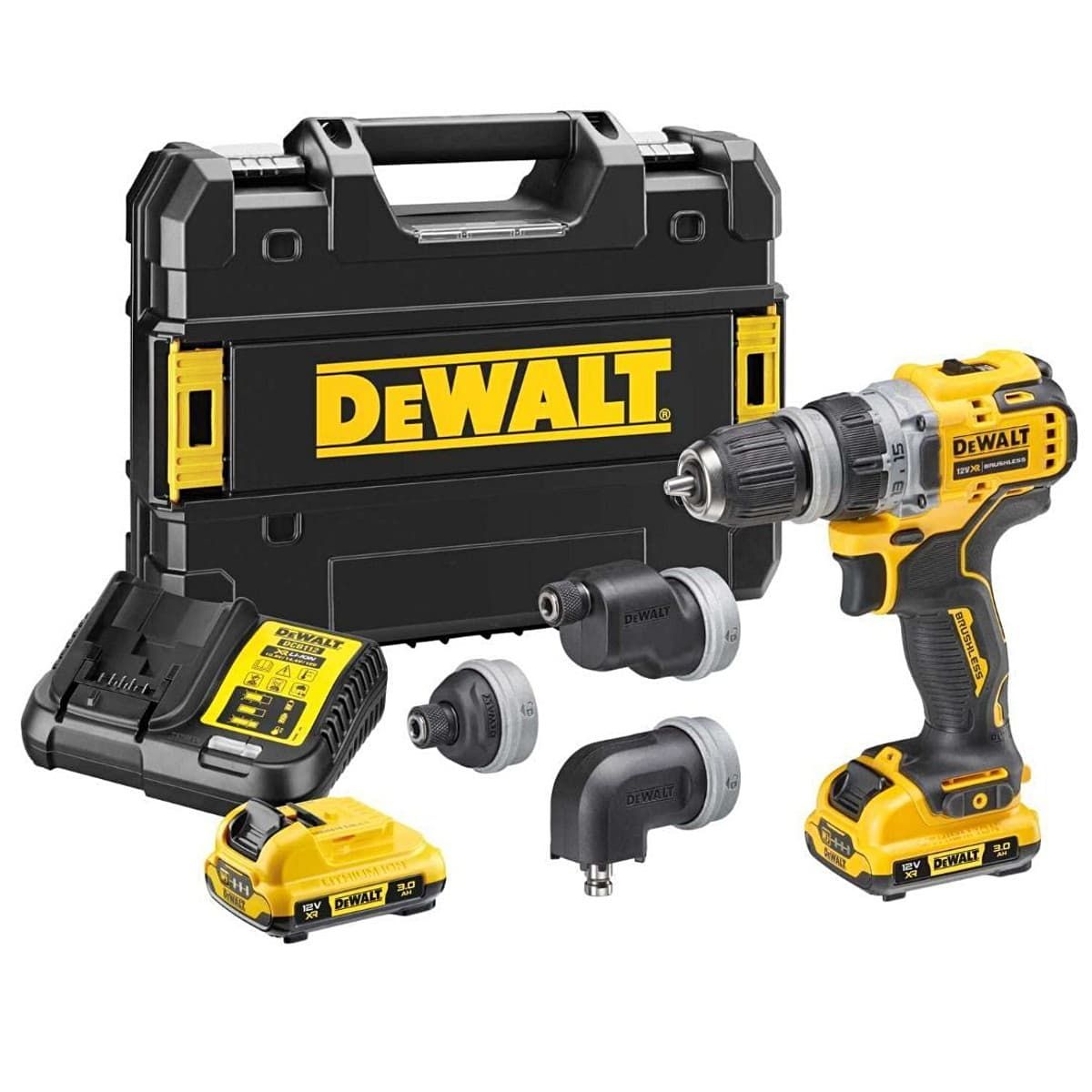 DeWALT DCD703L2T accu schroefboormachine 12V 3,0Ah + TSTAK en vier boorkoppen