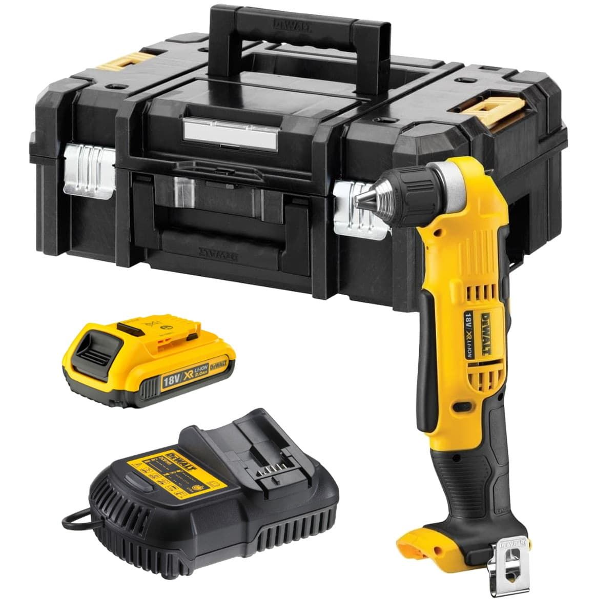 DeWALT DCD740D1 accu haakse boormachine 18V 2,0Ah + TSTAK