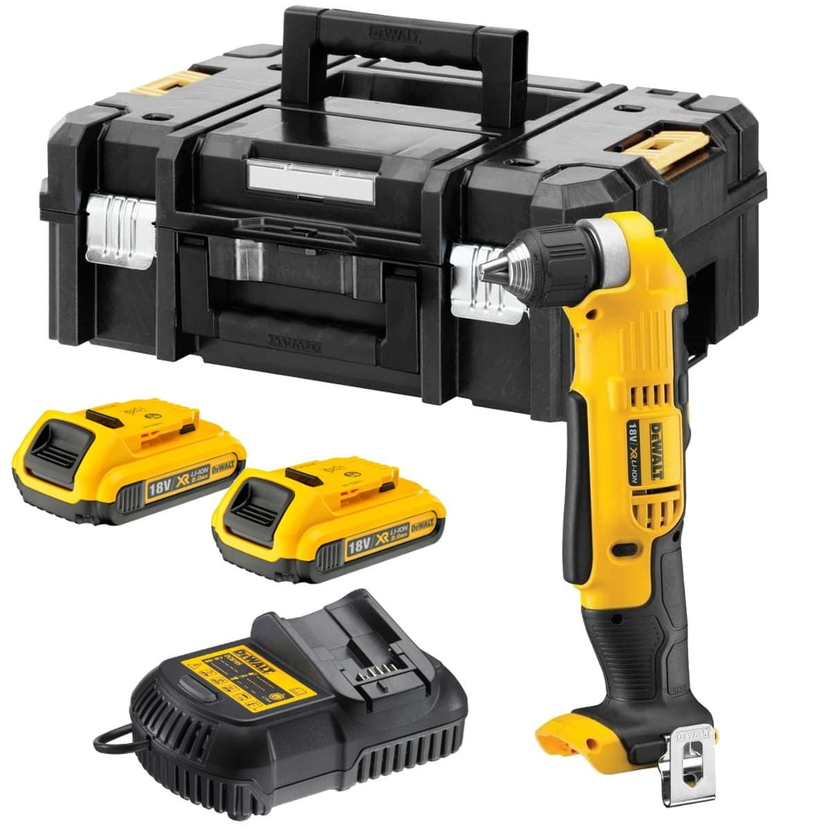 DeWALT DCD740D2 accu haakse boormachine 18V 2,0Ah + TSTAK