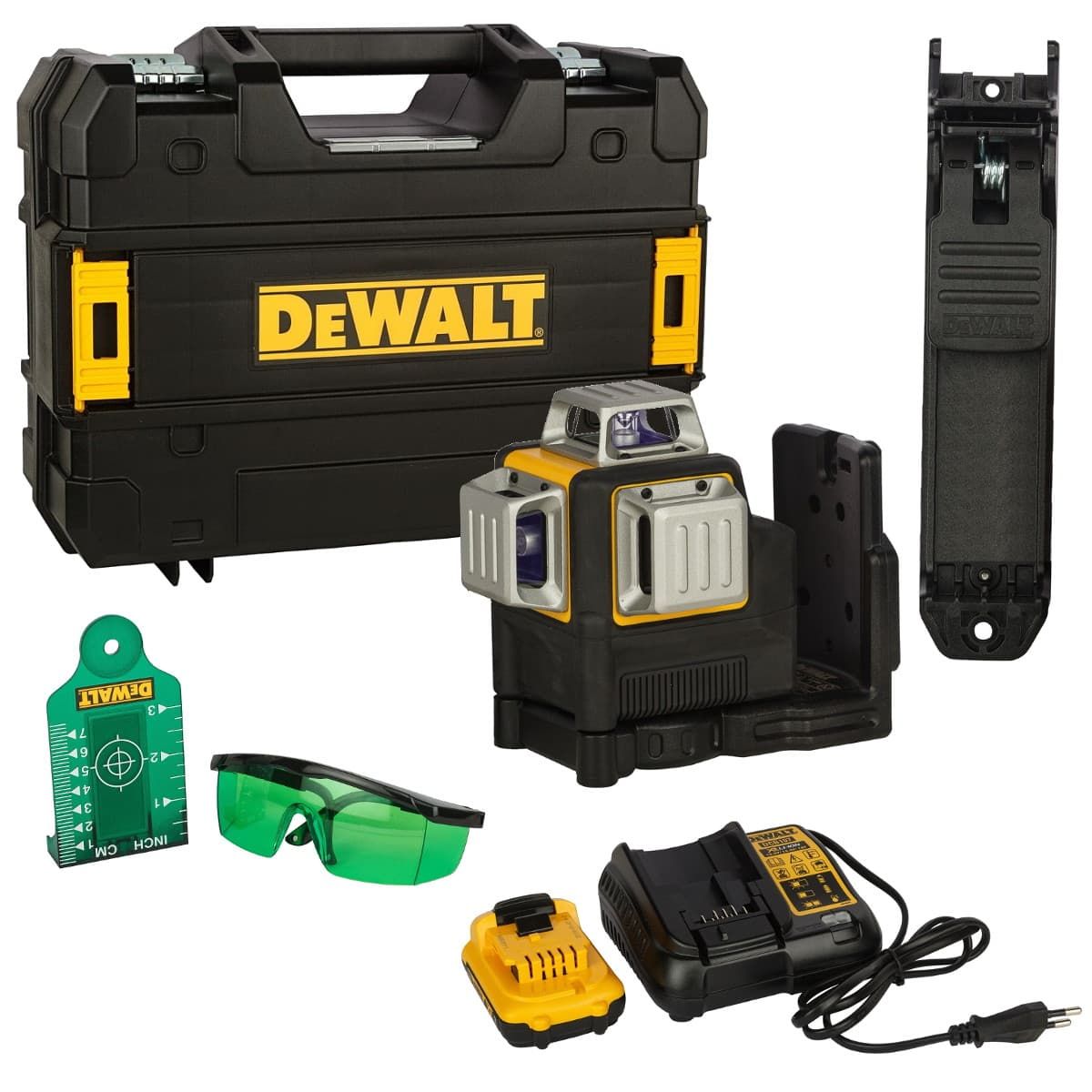 DeWALT DCE089D1G kruislijnlaser groen 360° 10,8V 2,0Ah + TSTAK