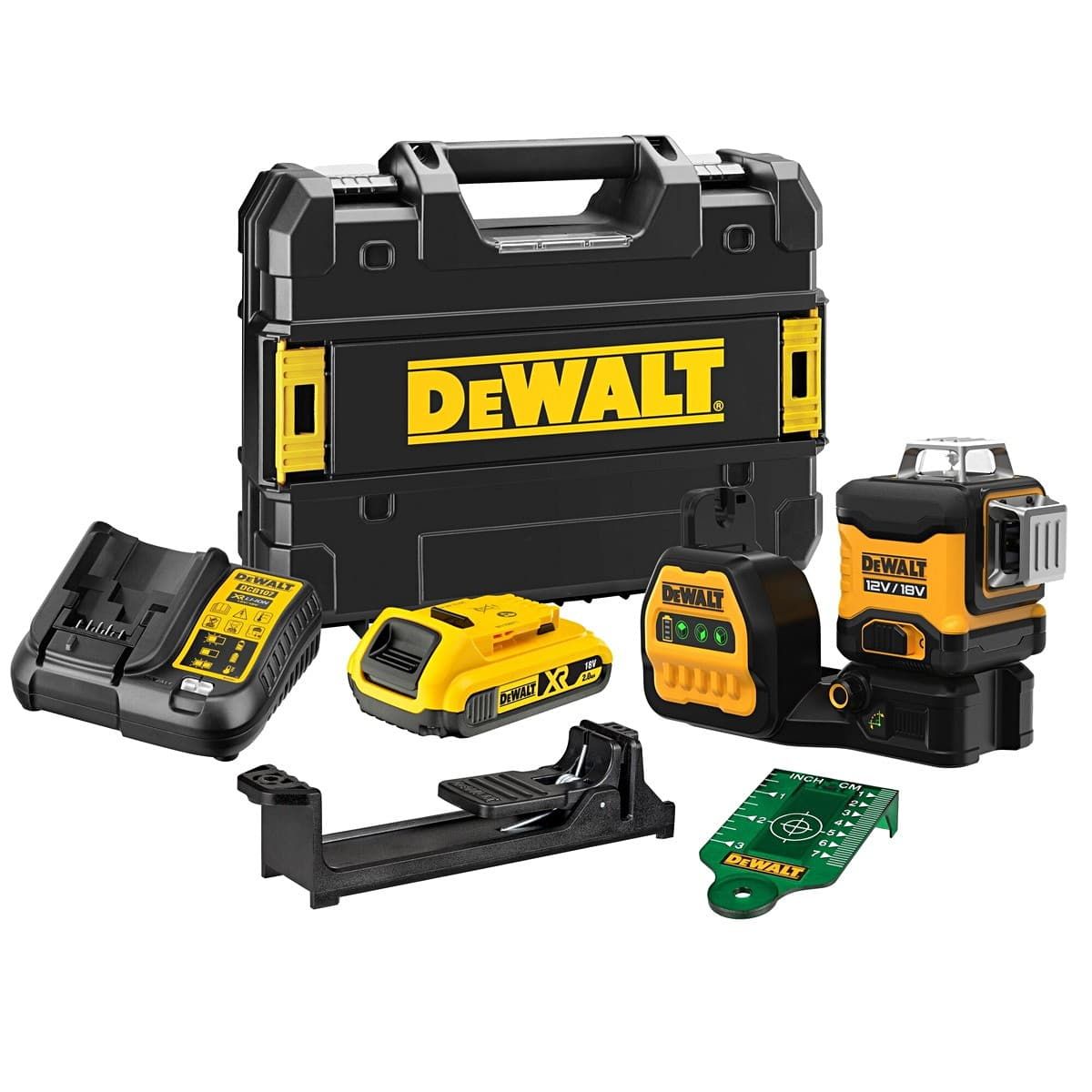 DeWALT DCE089D1G18 kruislijnlaser groen 18V 2,0Ah + TSTAK