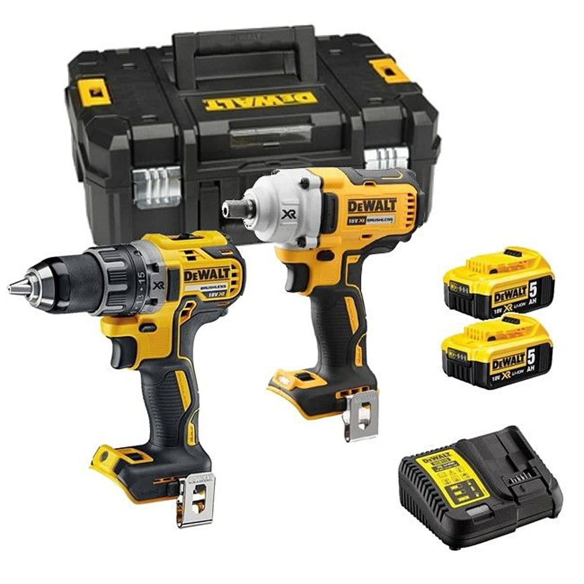 DeWALT DCK2077P2T combiset 2-delig - 2x 18V 5,0Ah + TSTAK