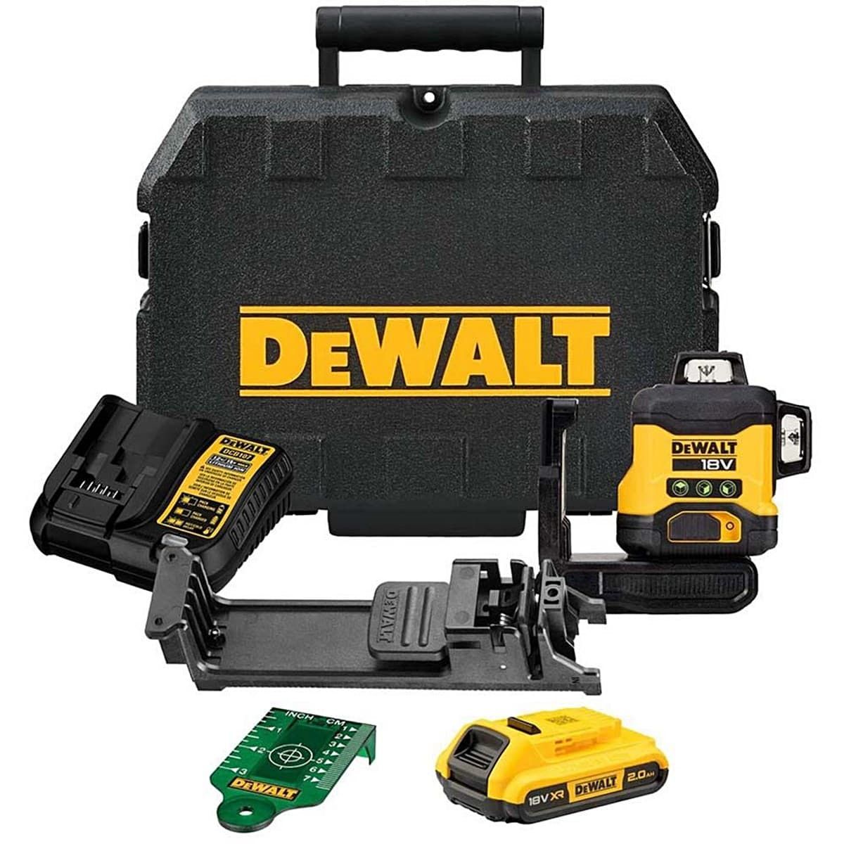 DeWALT DCLE34031D1 kruislijnlaser 360° groen 18V 2,0Ah + koffer