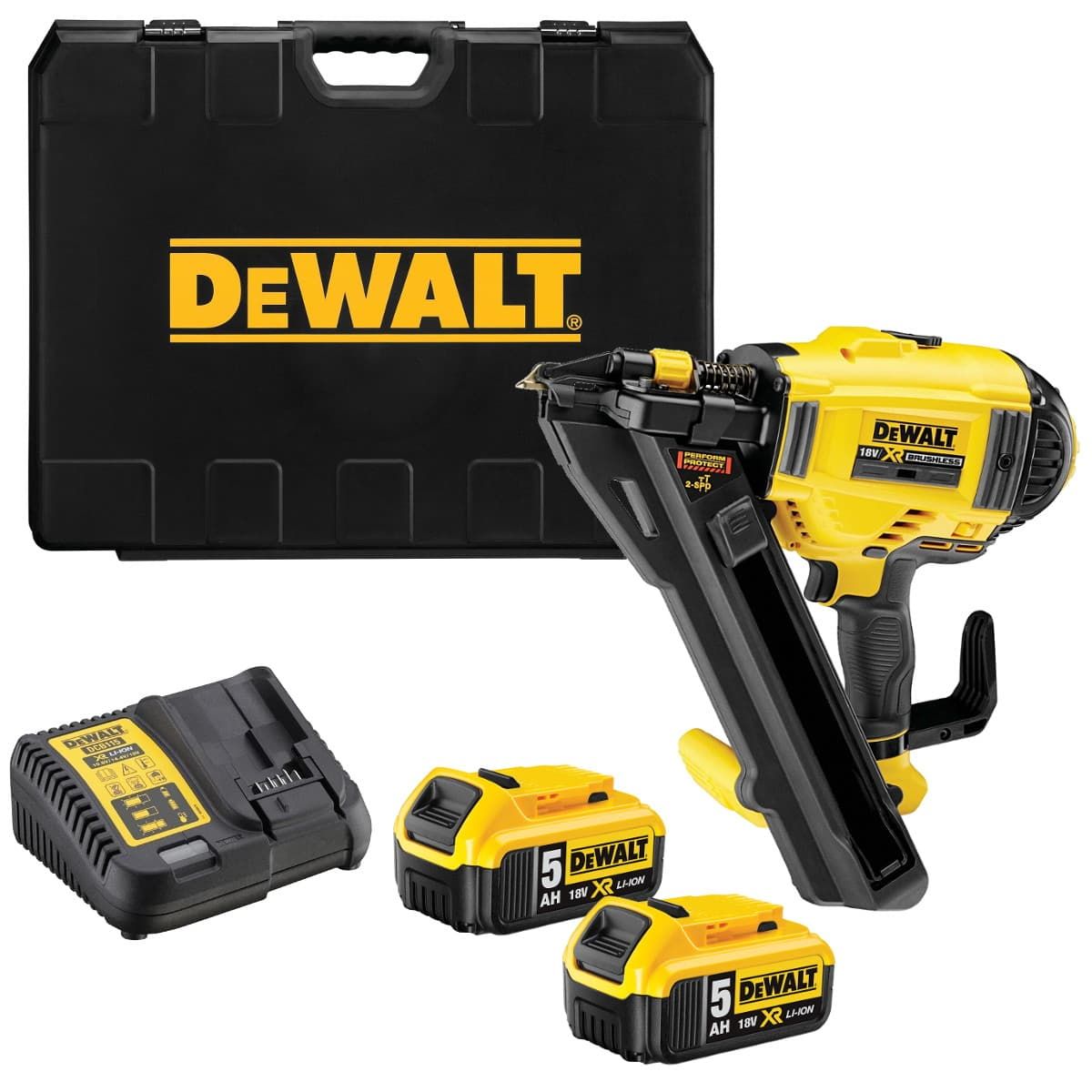 DeWALT DCN693P2 accu constructietacker 18V 5,0Ah + koffer