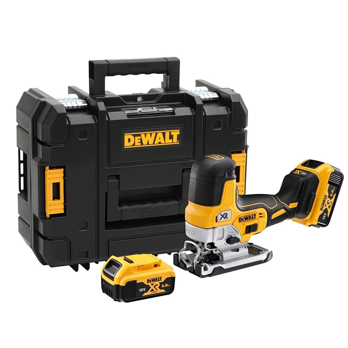 DeWALT DCS335P2 accu decoupeerzaag T-greep 18V 5,0Ah + TSTAK