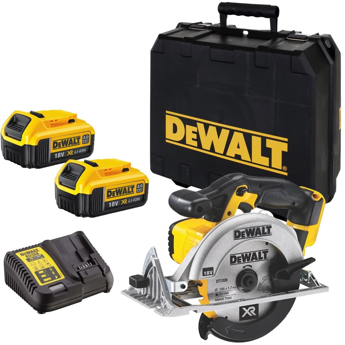 DeWALT DCS391M2 accu cirkelzaag 165 mm 18V 4,0Ah + koffer