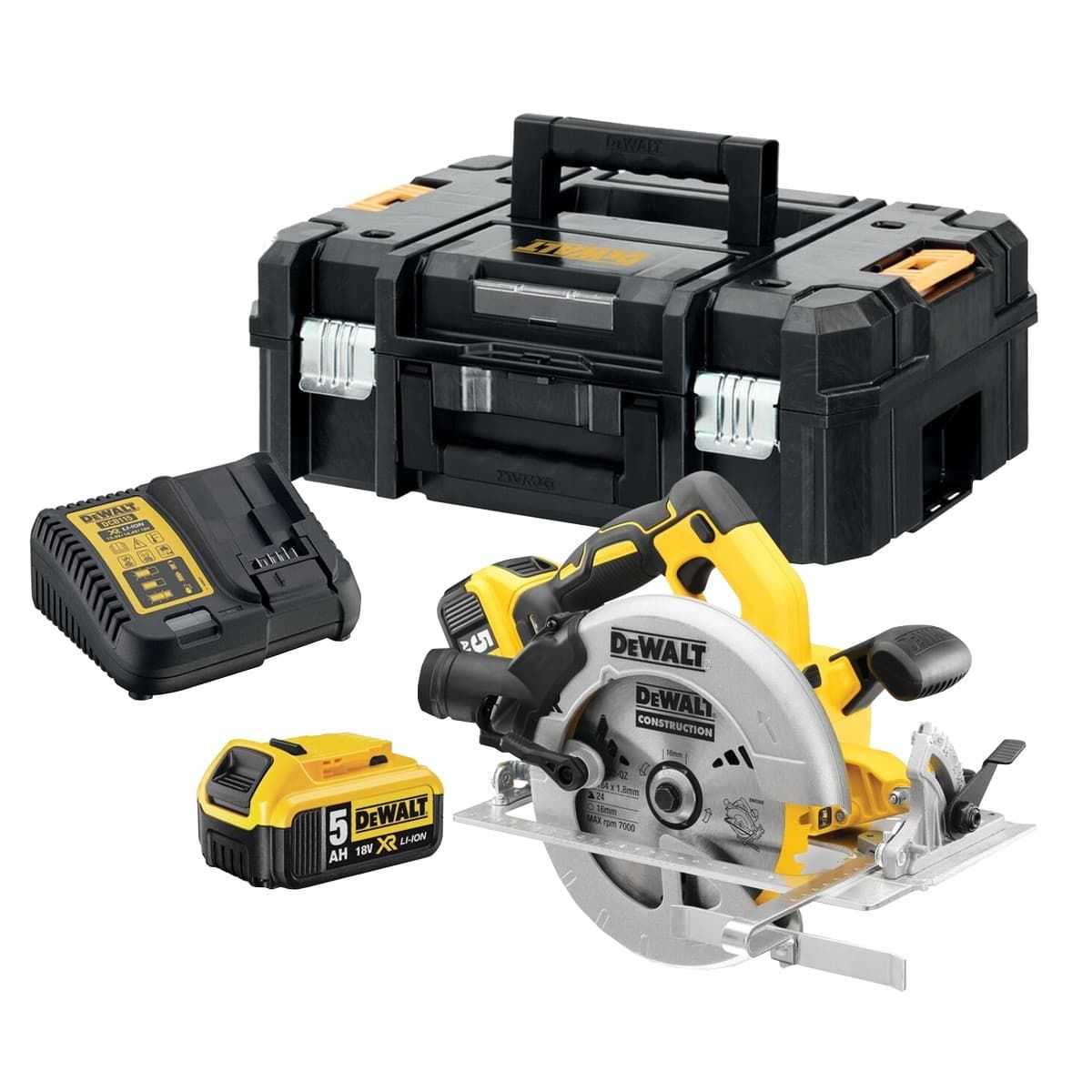 DeWALT DCS570P2 accu cirkelzaag 184 mm 18V 5,0Ah + TSTAK