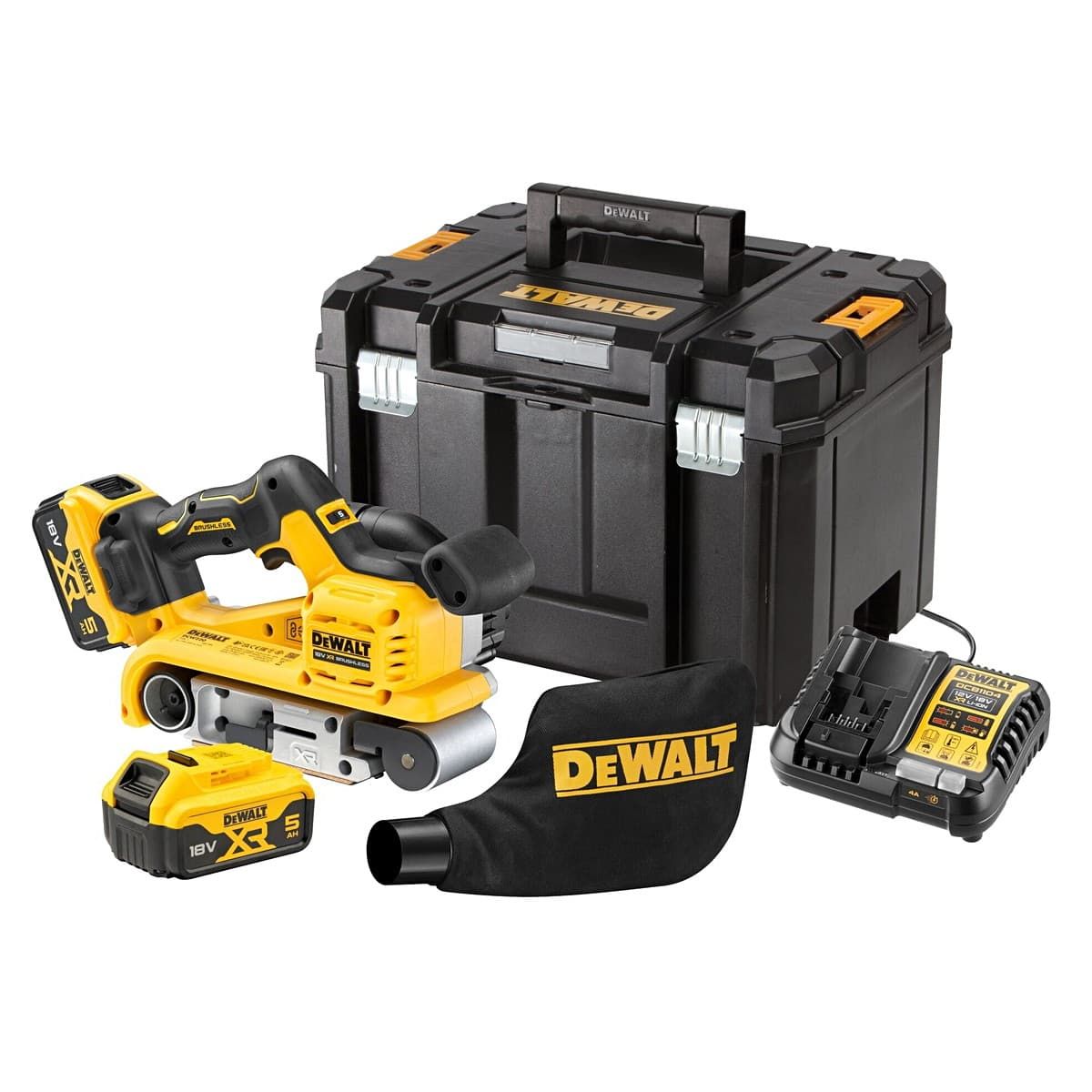 DeWALT DCW220P2 accu bandschuurmachine 18V 5,0Ah + TSTAK