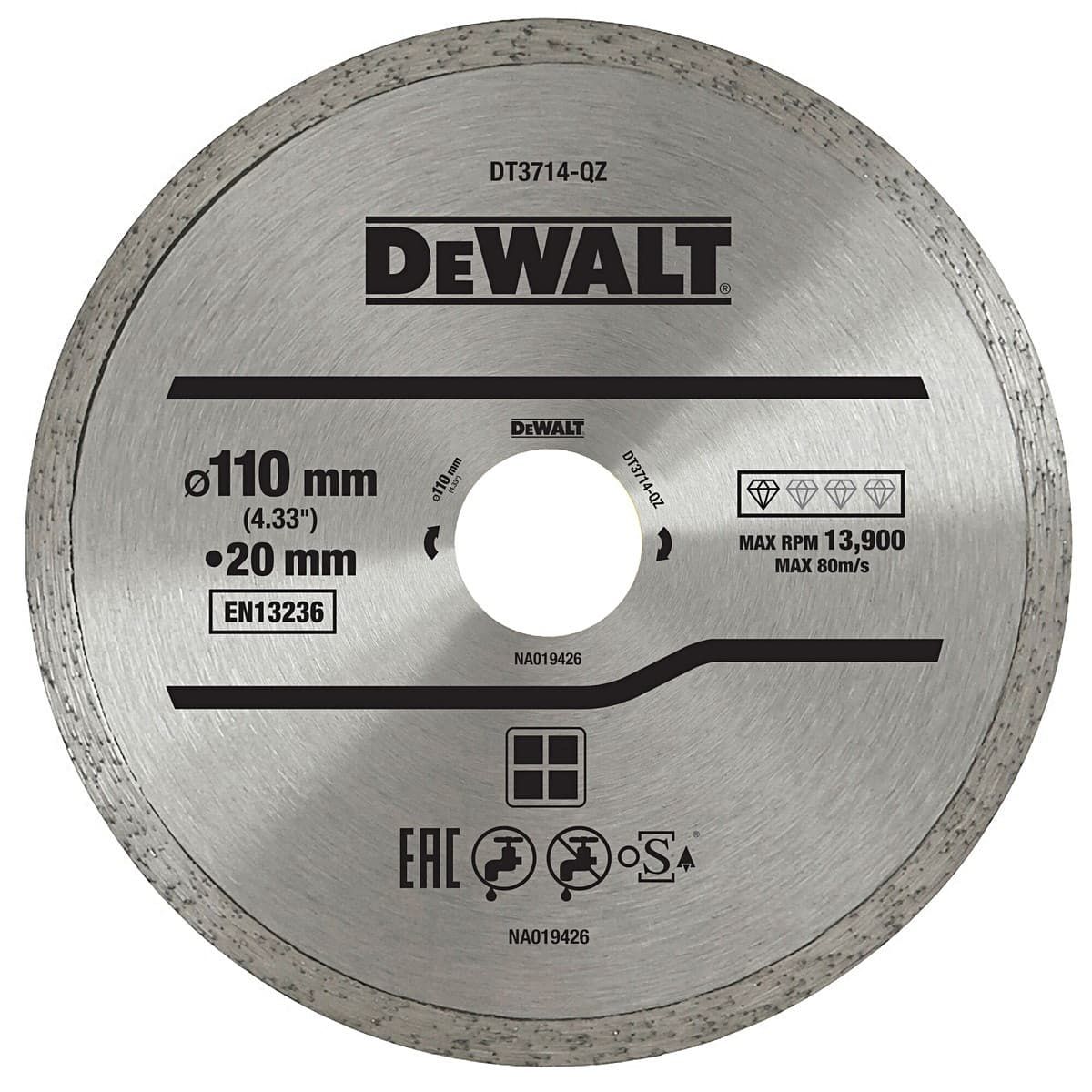 DeWALT DT3714 diamant slijpschijf 110 mm