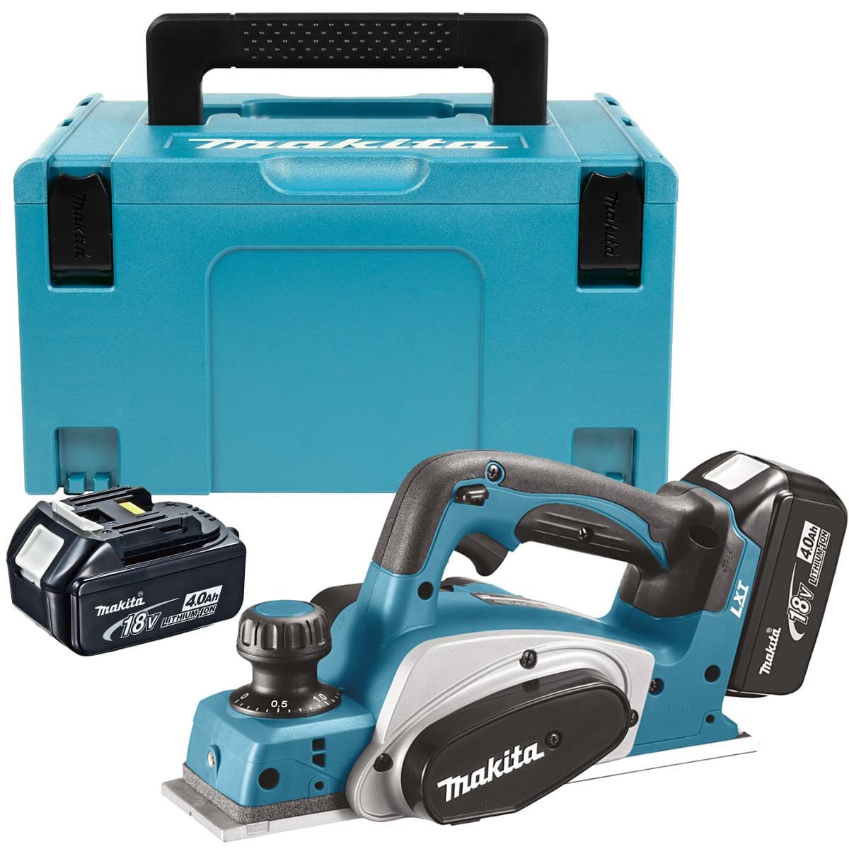 Makita DKP180RMJ accu schaafmachine 82 mm 18V 4,0Ah + Mbox