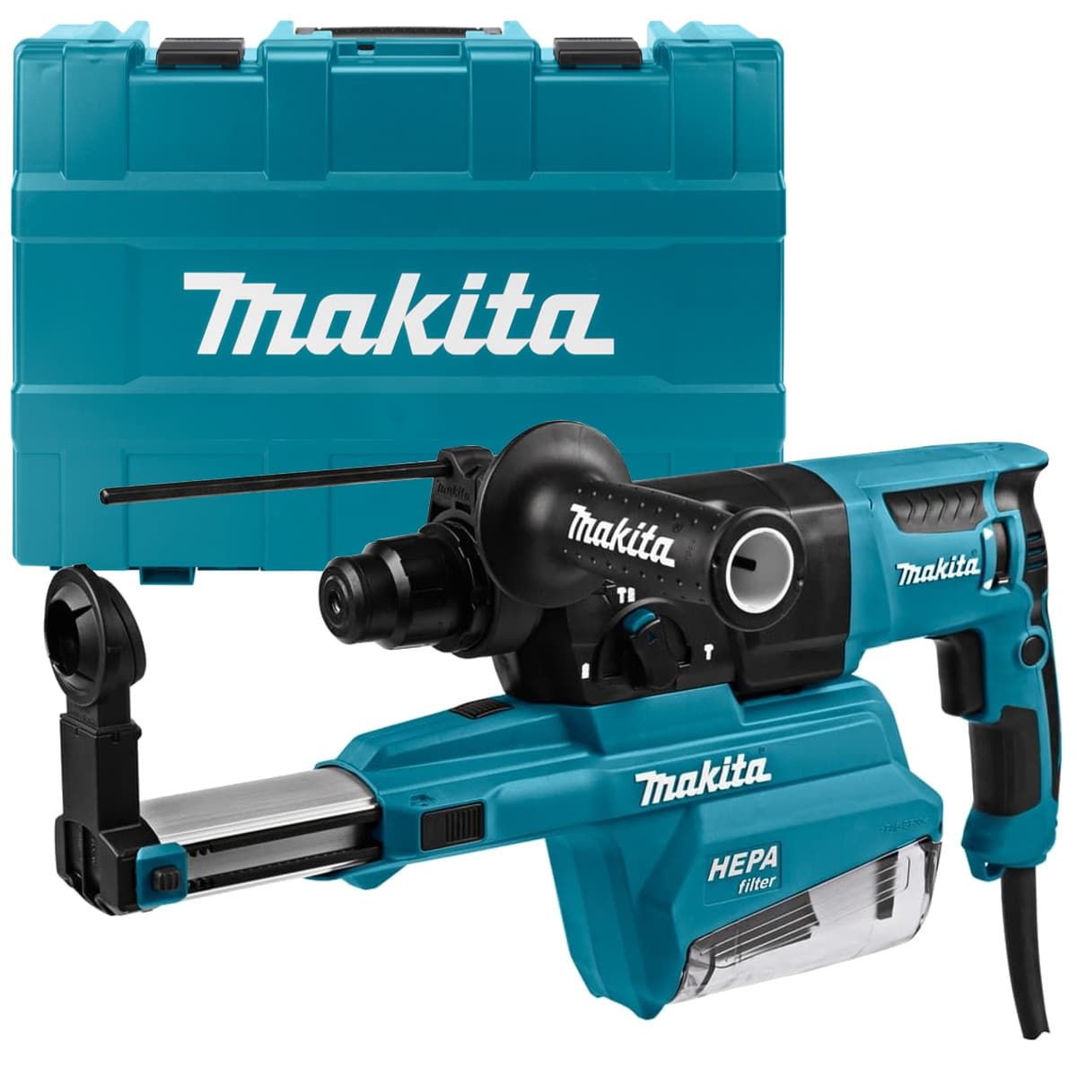 Makita HR2650J combihamer SDS plus 800W 2,4J + stofafzuiging en koffer