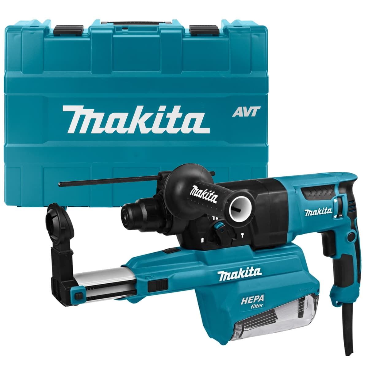 Makita HR2651J combihamer SDS plus 800W 2,4J + stofafzuiging en koffer